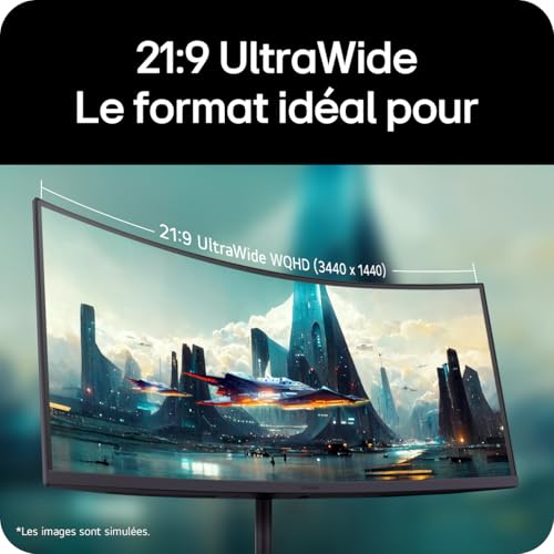 LG 34G600A B écran plat de PC 86 4 cm 34 3440 x 1440 pixels Wide Quad HD LCD Neuf - vue 8