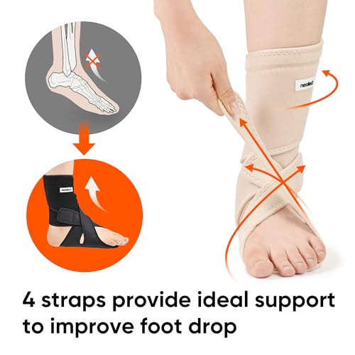 NEOFECT Drop Foot Brace Beige Right, Tutore per la...