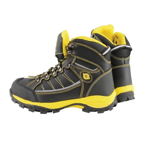 Image of Bazalt Men's Men's Black & Yellow Water & Frost Proof Leather Boots W /Composite Toe