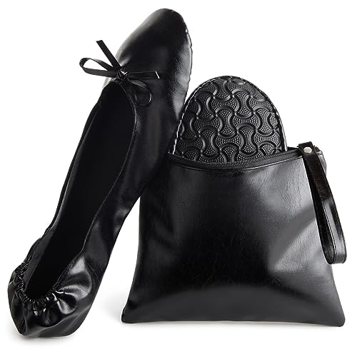 Foldable Ballet Flats - Women's Portable Ballerina Roll up Shoes