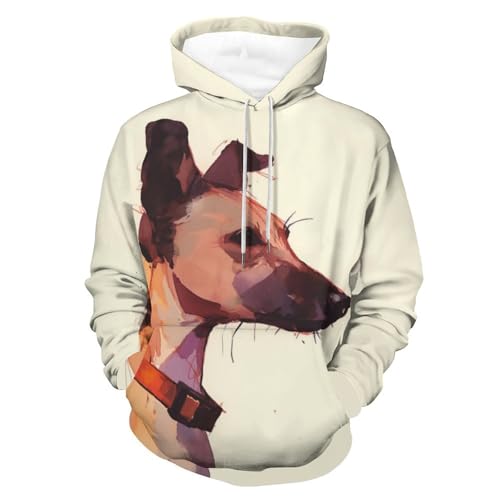Hoodie chien brun aquarelle idéal pour vos sorties cocooning
