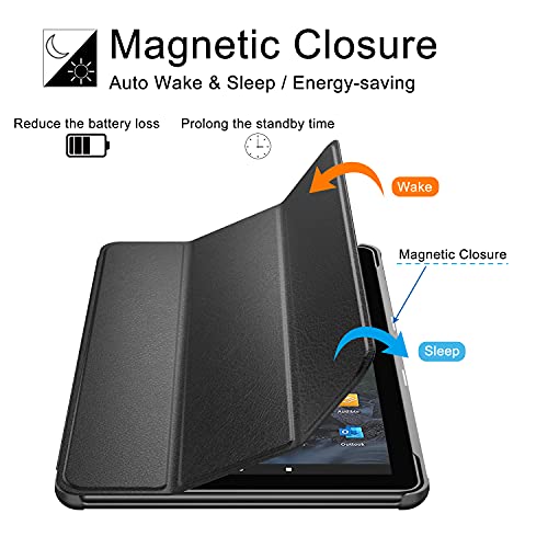 Supveco Case For All New Fire Hd 10 Tablet 11Th Generation And Fire Hd 10 Plus 2021 - Ultra Slim Smart Cover With Auto Wake/Sleep For Fire Hd 10 Tablet 10.1 Inch, Black #TOP6