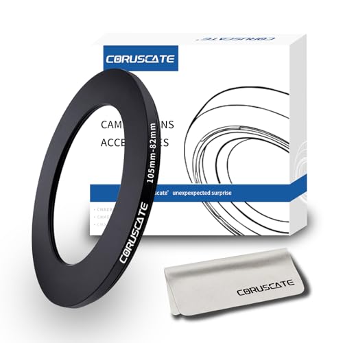 105mm a 82mm step-down anello filtro fotocamera cambiare il o la dimensione dellobiettivo a 82mm.Compatibile 82m Accessori per fotocamere+1 panno per la pulizia delle lenti