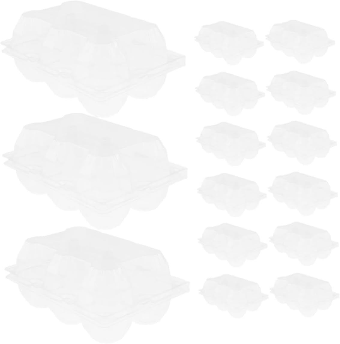 15pcs Goose Egg Packaging Box Egg Holder for Refrigerator Pvc Transparent