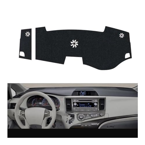 Couverture tableau bord tapis pare-soleil anti-UV pour véhicule Toyota Sienna XLE