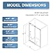 KPUY Frameless Shower Door, 55-60
