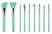 Lormay 9Pcs Silicone Makeup Brush Set. Applicators for Facial Mask, Eyeliner, Eyebrow, Eye Shadow and Lip Products, or UV Resin (Mint Green)