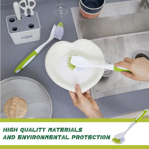 Image of Hsei 20 Pcs Kitchen Scrub Dish Brush Bulk, GreenYellow