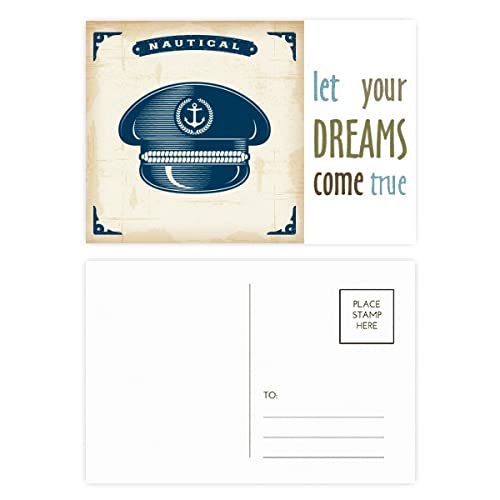 Cartes de remerciement Come True thème marin | Lot de 20