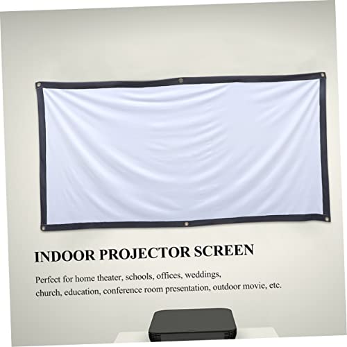 Set portátil de pantalla para proyector POPETPOP de 120 pulgadas, antideslizante, plegable para uso en interiores y exteriores, incluye bolsa de transporte miniatura 2