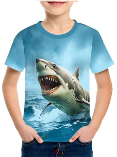 Image of Frogwill Boys Girls Shirts 3D Graphic T-Shirt Neon Clothes Short Sleeve Animal Print Tee 5-13 Years