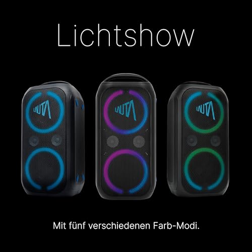 TechniSat LAUTA WUMMSBOX tragbarer Party-Lautsprecher mit Bass Boost