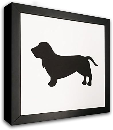 CountryArtHouse Basset Hound Photo Mat With Frame - I Love My Basset Hound Solid Wood Picture Frame - Dog Frame