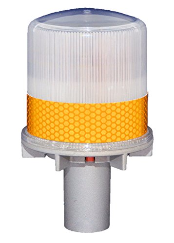 S4L AMBER 1/4NM SOLAR FLASHING LED Marina Dock Barge Boat Safety Beacon Light