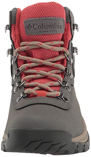 Columbia Newton Ridge Plus Bota de caminhada feminina, Coral, carvão/queimado, 8 Wide