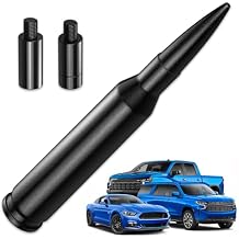 50 Cal Short Antenna for 2014-2026 Chevrolet Silverado and GMC Sierra Trucks 1500 2500HD 3500HD, Matte Black Truck Radio Antenna