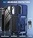 BaHaHoues for Samsung Galaxy A15 5G Case with Screen Protector & Slide Camera Lens Cover,Built-in 360°Rotate Magnetic Ring Stand Shockproof Protective Phone Case for Samsung A15 5G Case (Blue)