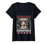 Photo Gallery donna poodle christmas tree lights decorations dog lover xmas maglietta con collo a v Photo Gallery donna poodle christmas tree lights decorations dog lover xmas maglietta con collo a v