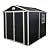 Strawberry Fairy Versatile 6x8ft Resin Outdoor Storage Shed for Patio Furniture, Slim Design, Weather Resistant, Black