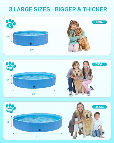 Foldablepoolforlargedogs6mmthickenedppboard3layersmeshpvcnonslipembossedpvccollapsiblehardplasticsummerswimmingpoolportablebathtubforpetscats47  Urban Country Home Decor Foldable pool for large dogs 6mm thickened pp board 3 layers mesh pvc non slip embossed pvc collapsible hard plastic summer swimming pool portable bath tub for pets cats 47  urban country home decor