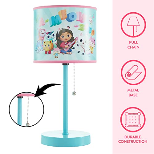 Image of Idea Nuova Gabby's Dollhouse Stick Table Lamp for Kids with Pull Chain