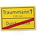 Produktbild DankeDir! Traummann Ortsschild 30 x 20 cm - Kunststoff Schild Türschild Geschenkidee Geburtstagsgeschenk Freund Partner Geschenk Liebesbeweis Liebesbotschaft Männer Überraschung Jubiläum