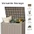 MAIUSCOLI 30 Gallon Outdoor Deck Box, Lockable Waterproof Outdoor Storage Boxes For Garden Tools,Indoor Cushions,Accessories Outside Storage Resin Weatherproof Container(Grey)