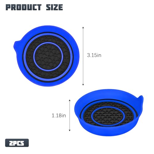 Portavasos de silicona para auto azul, 2 piezas miniatura 2