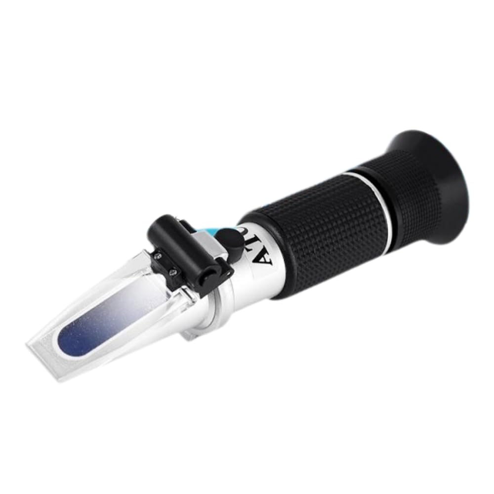 Aquariumline Rifrattometro LED ATC per Acquario Marino – Misuratore di Salinità e Densità con Compensazione Automatica della Temperatura – Scala 0-100 ‰ / 1,000-1,070 SG