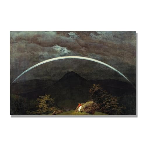 Reproduction de peintures a l'huile haut de gamme JZSDGB mountain et arc-en-ciel 80x120cm