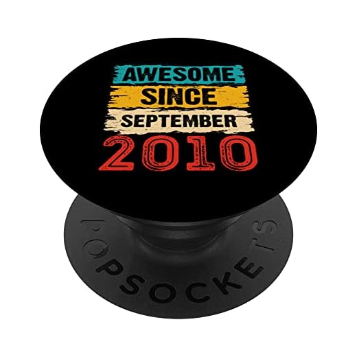 Regalos de 13 años de edad impresionante desde septiembre de 2010 para 13 cumpleaños PopSockets PopGrip Intercambiable