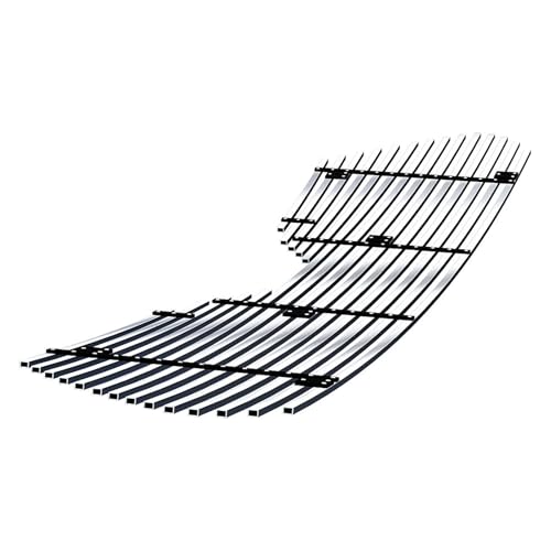 Image of APS Compatible with Toyota Highlander 2020-2026 Main Upper Stainless Steel Chrome Polished 8x6 Horizontal Billet Front Grill Grille Insert T65041S