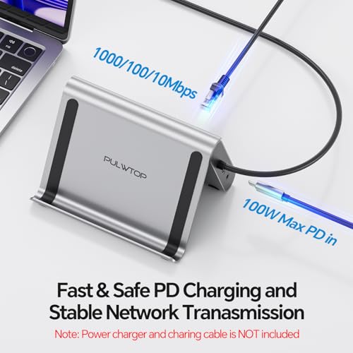 Image of USB C Docking Station Dual for MacBook Pro /Air M3 /M4, PULWTOP MacBook Pro Dock Laptop Docking Station with 2 HDMI,