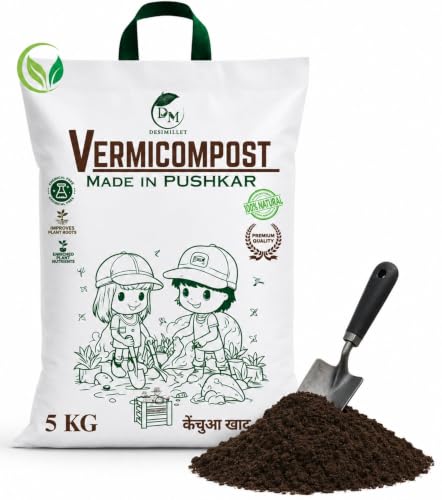 Image of Vermicompost For Plants 5KG 100% Pushkar DESI COW's Organic Fertilizer Manure For Plants Home Gardening Kechua Khad Vermi Compost Ideal For All Gardening