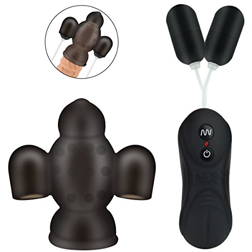 PALOQUETH Penis Glans Vibrator (Black)