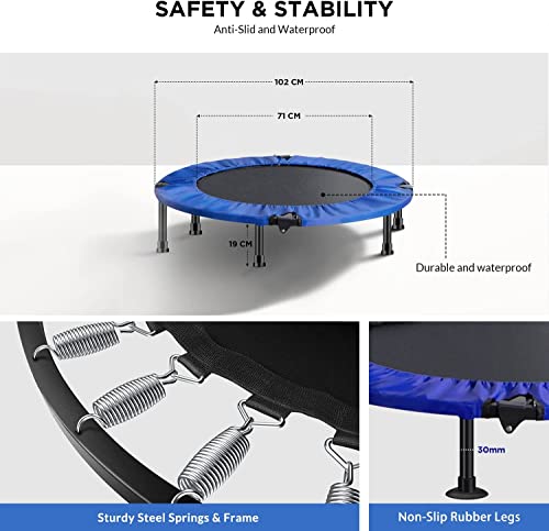 Mini Trampolino Fitness Pieghevole da 102 cm