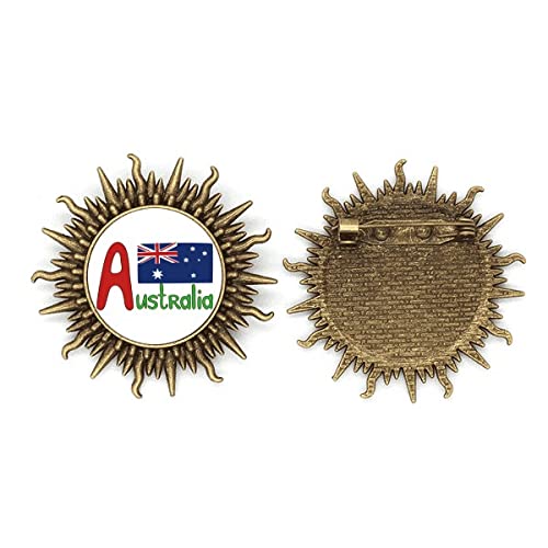 Broche drapeau australien rouge et bleu en métal Sonne Haken pour costume et veste