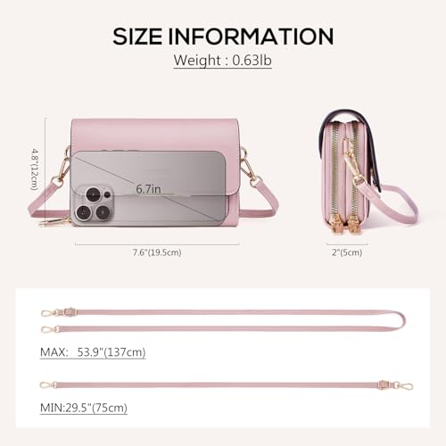 Image of Roulens Small Crossbody Bag for Women,Cell Phone Purse Women's Shoulder Handbags Wallet Purse with Credit Card Slots