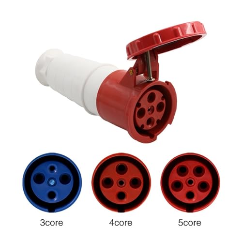 Conector aérea industrial 125A rojo 5 núcleos miniatura 6