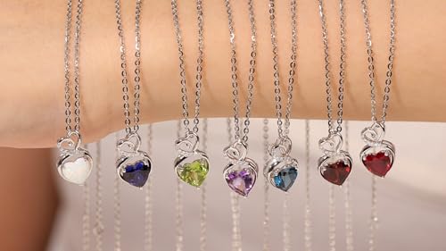 FANCIME Peridot Birthstone Necklace for Women Sterling Silver Genuine Peridot Necklace August Birthstone Dainty Gemstone Fine Jewelry for Women 16”+2” Extender - Image 4