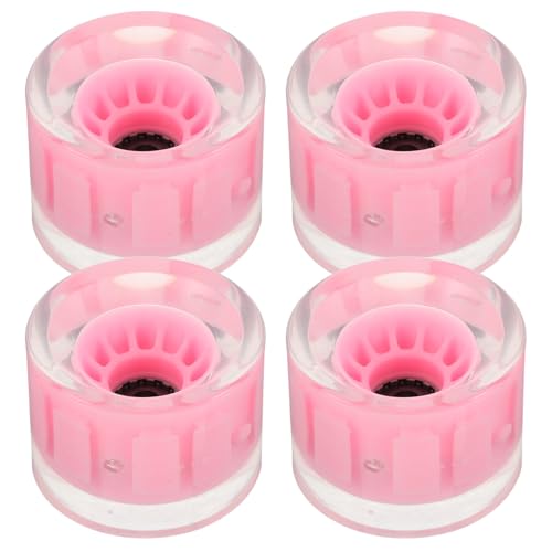 Roues longboard PU rose lumineuses de skateboard cruiser nuit sécurisée