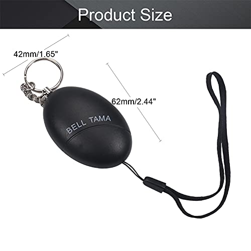 Image of Othmro 2 Pack 120DB Personal Alarm, Emergency Safety Alarm for Women, Men, Children, Elderly Black