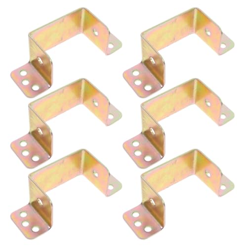 LIFKICH Hebilla de Bisagra de Placa de Cama de Hierro en Forma, Paquete de 6 Piezas, Soporte Firme y Desmontaje Fácil para Barandas de Cama