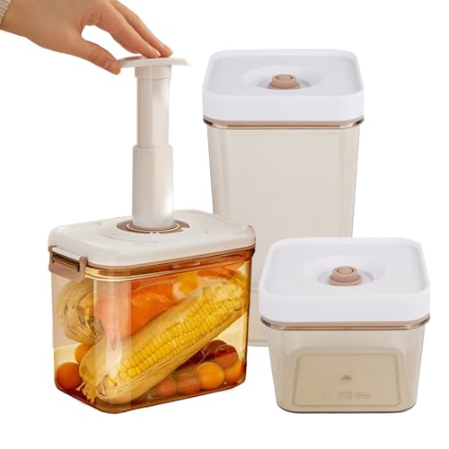 Genérico Caja Almacenamiento Alimentos | Recipientes Al Vacío Para Preparar Comida | Tarro Sellado para Refrigerador y Apta para Microondas para Congelador, Despensa, Tentempié, Hogar, Restaurante y