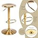 Brage Living Adjustable Bar Stools Set of 2, Swivel Round Metal Airlift Barstools, Backless Counter Height Bar Chairs for Kitchen Dining Room Pub Cafe (Gold)