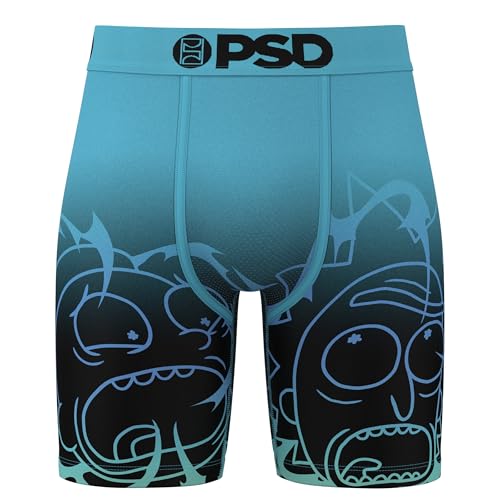 PSD Men's R&m Aqua Boxer Briefs, Multi, M
