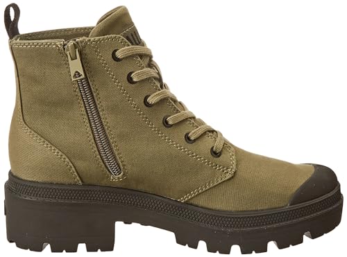 Image of Palladium Women's Pallabase Twill Sneaker, Green, 5 US