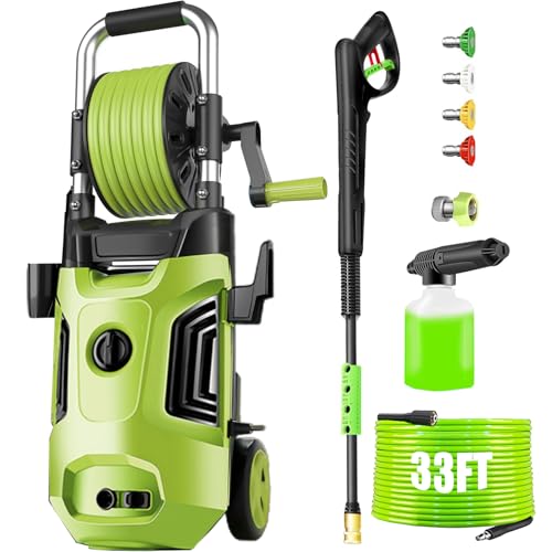 4800 PSI Electric Pressure Washer with 33ft Hose & Foam Cannon