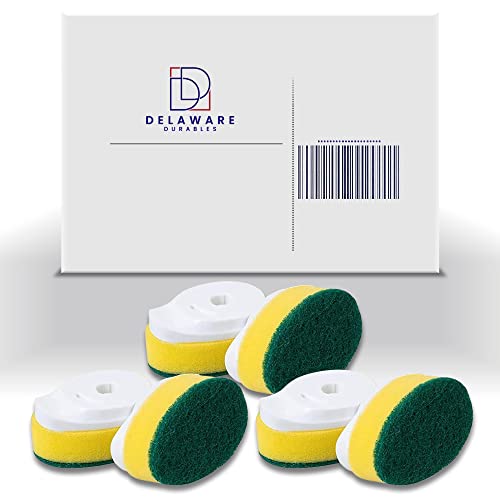 Delaware Durables Dish Wand Sponge Replacement Set - Dishwand Sponge Refills, Heavy Duty Sponge, Dish Sponge, Dishwashing Supplies, Kitchen Sponges, Dish Scrub, Scrubbing Pads - 6 Pieces Pack #TOP14