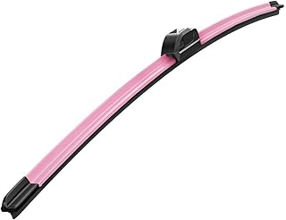 Limpiaparabrisas de colores modificados y mejorados, sin huesos, para coche, rosa, 14 pulgadas